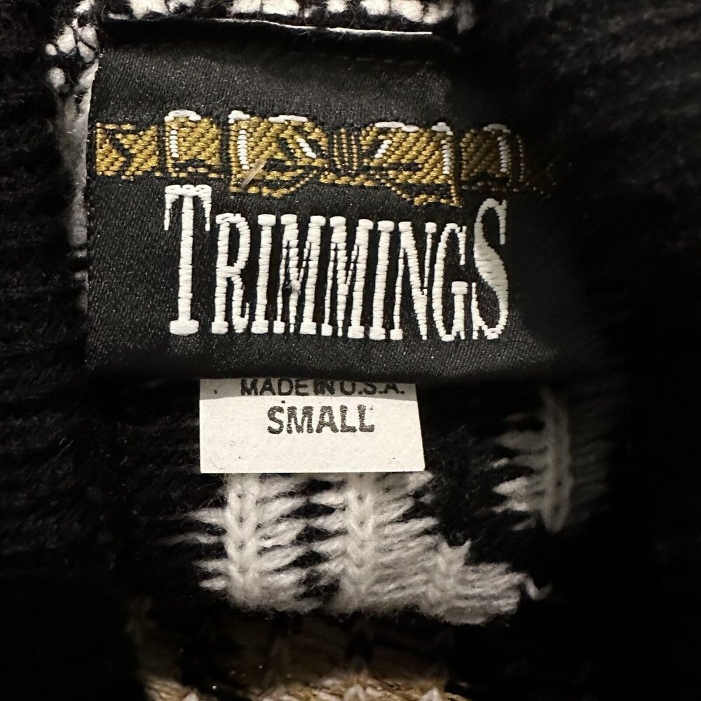 VTG 1980s Trimmings Sweater Women's Small Floral Multi Mock Neck Oversized EUC - Picture 11 of 12